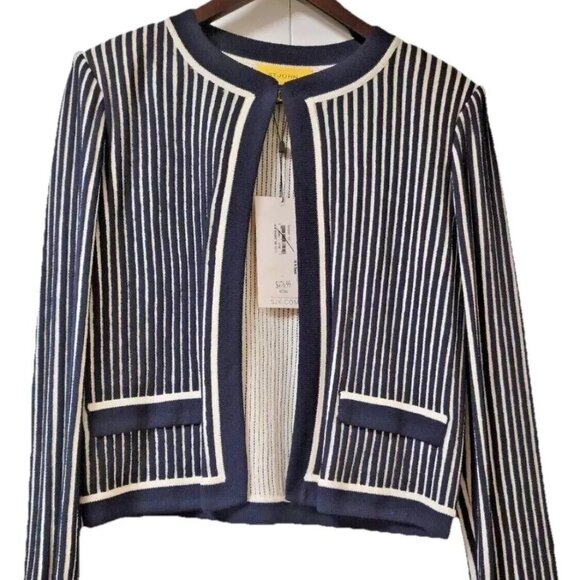 NWT BEAUTIFUL ST JOHN KNITS striped jacket size S
